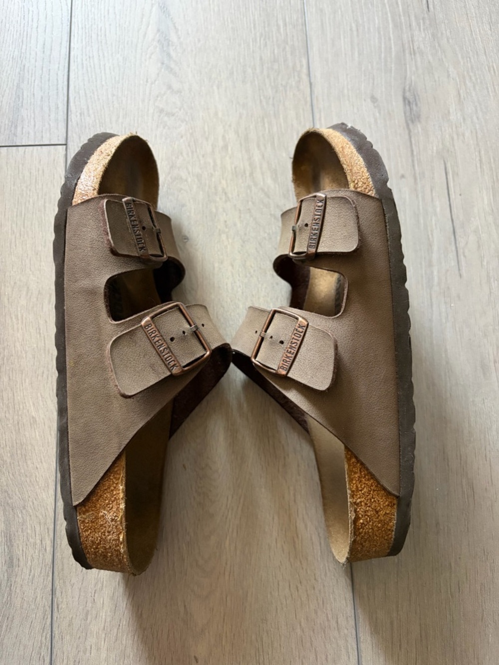 Birkenstock Arizona Two-Strap Sandals in Metallic Bronze - Picture 2 of 7